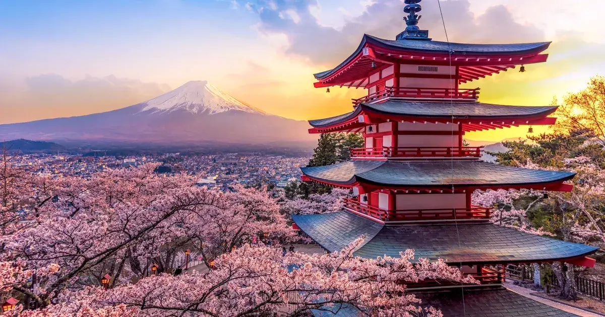 Illustration of a Japanese temple