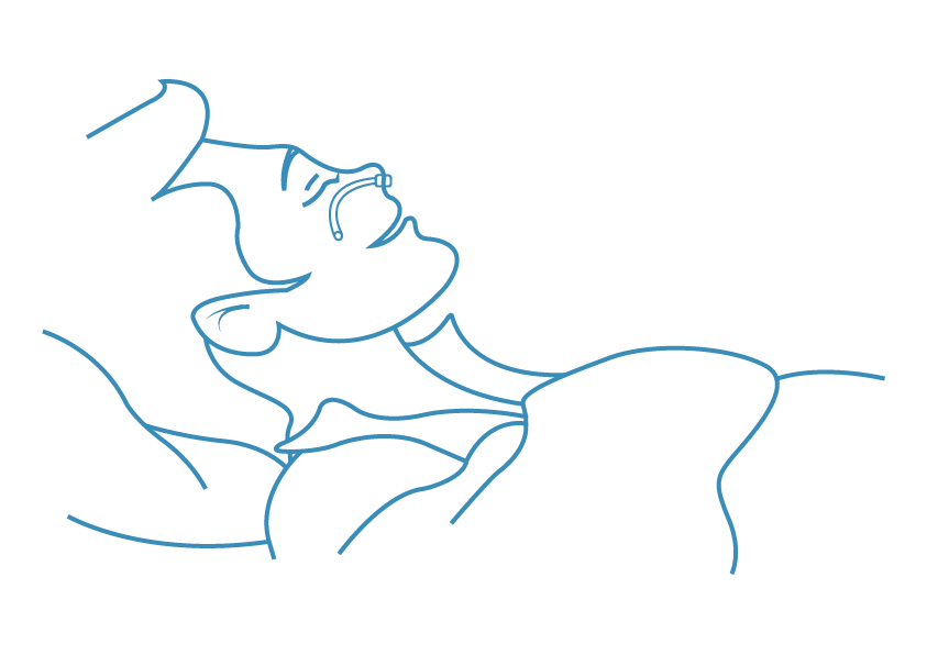 Illustration of a sleeping man