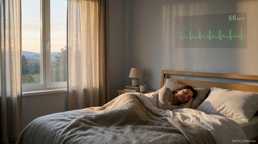 Person sleeping peacefully in bed with dawn light, representing sleep apnea mortality risk awareness