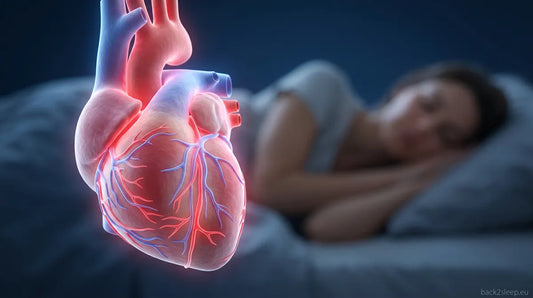 Heart and cardiovascular system illustration - sleep apnea increases heart disease risk