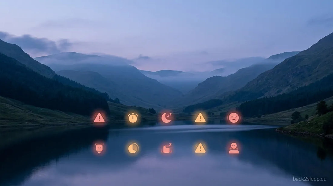 Medical warning sign icons - ten sleep apnea warning signs self-assessment