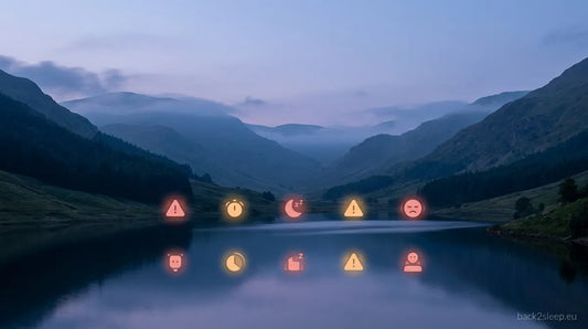 Medical warning sign icons - ten sleep apnea warning signs self-assessment