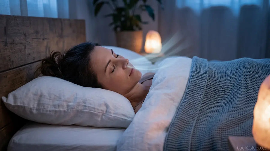Person sleeping with mouth closed breathing through nose - nasal vs mouth breathing