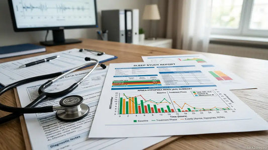 Sleep study report with AHI charts - understanding your apnea-hypopnea index score