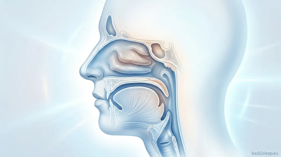 Nasal airway anatomy illustration - deviated septum and snoring treatment options