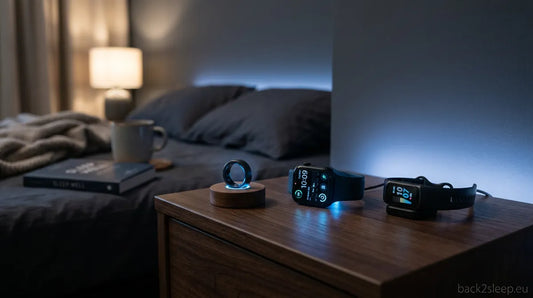 Wearable sleep tracking devices on nightstand - sleep tracker comparison 2026