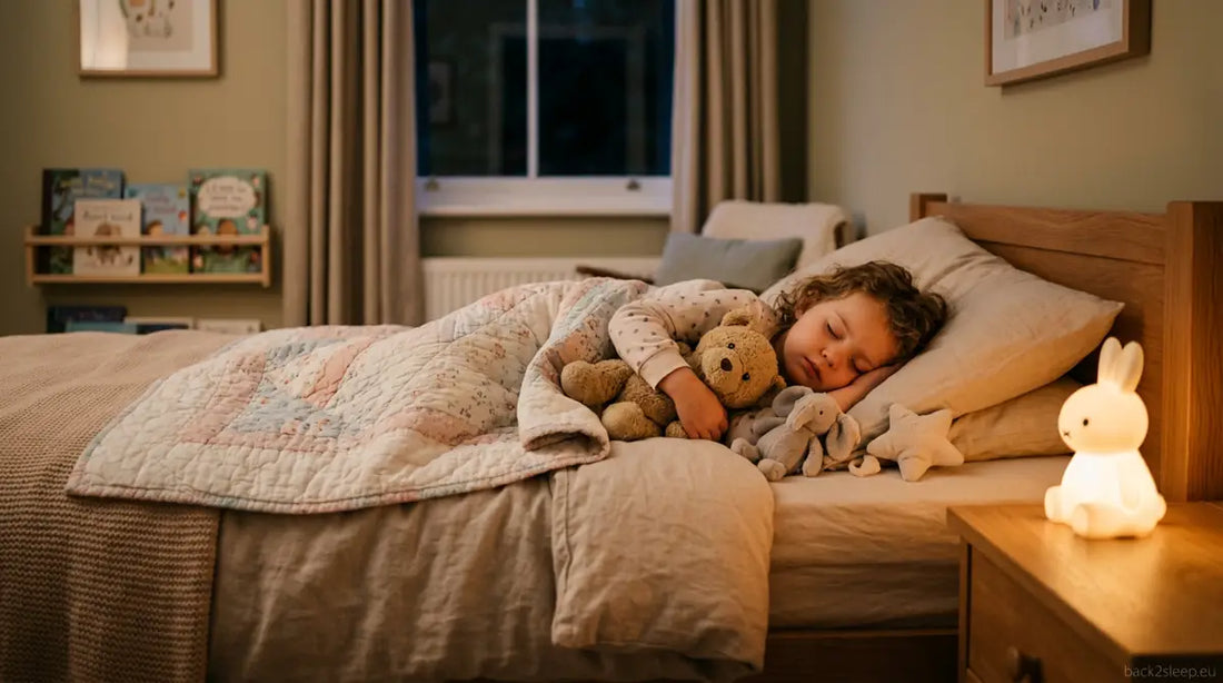 Child sleeping peacefully with nightlight - recognizing sleep apnea in children