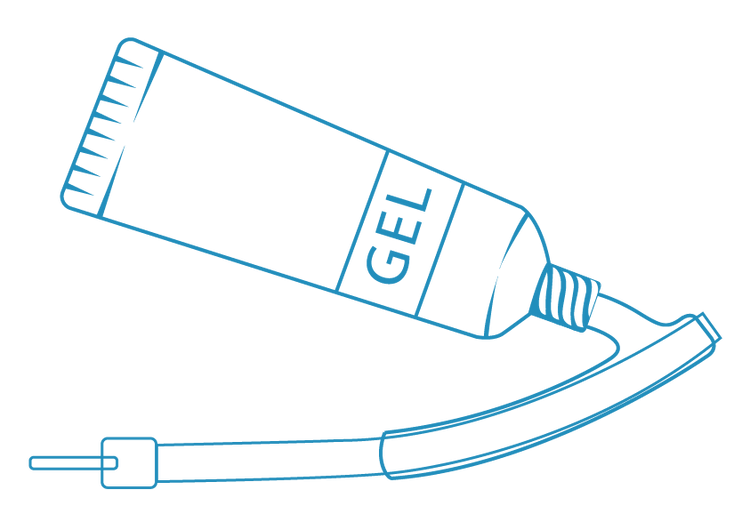 Apply lubricant on Back2Sleep tube