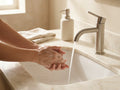 Washing hands with soap and water before handling the Back2Sleep nasal stent