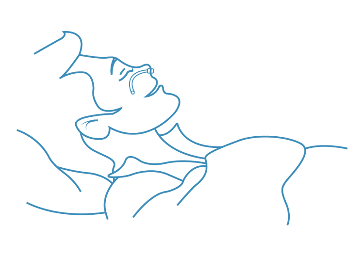 Illustration of a sleeping man