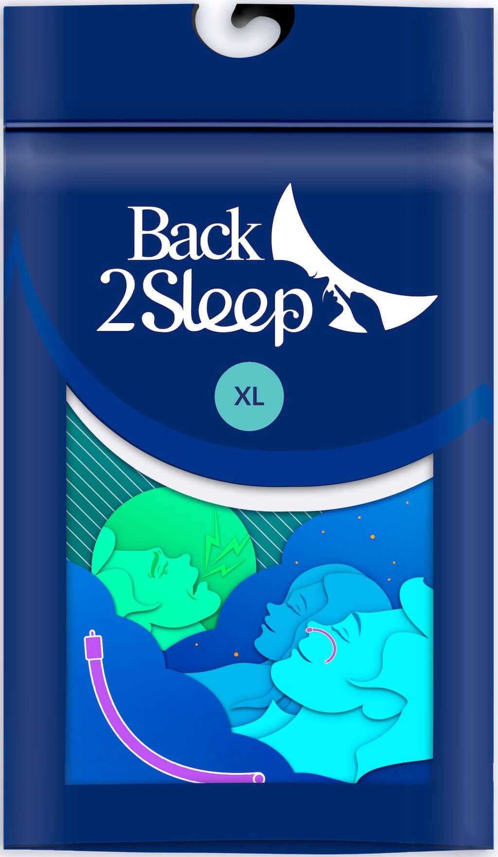 Back2Sleep for snoring and sleep apnea, size XL, for one month of use.